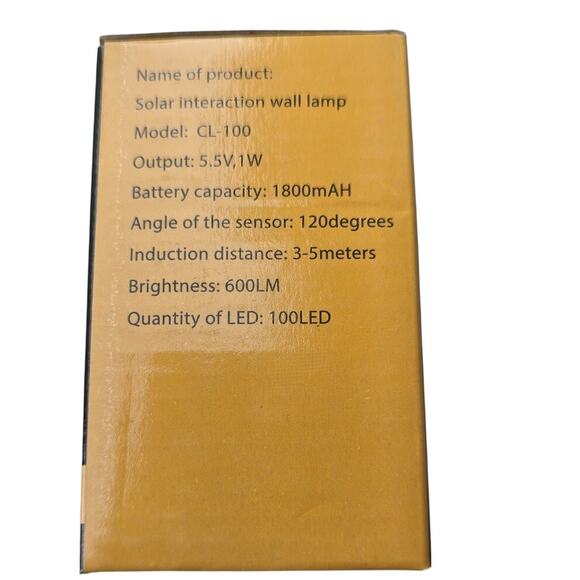 Solar Interaction Wall Lamp / 100 LED Solar Lamp BK-100 (SET OF 2) NIB - Picture 2 of 5